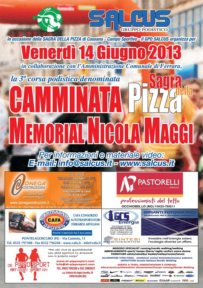 Aumenta il montepremi alla camminata Sagra della Pizza